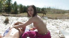 Molly Rubs Her Friend's Back the Beach - movie 2 - 7