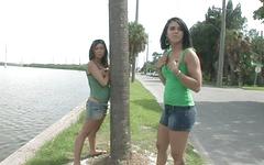 brunette college coeds strip down in public - movie 4 - 6