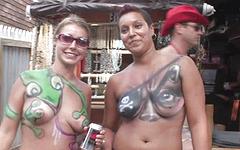 college coeds get naked with body art in public - movie 6 - 6