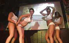 Watch Now - Sexy coeds strip and dance in a public club