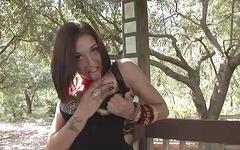 Brunette shows us her wild side way down in the swamp - movie 6 - 3