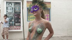 Veronica experiences a naked street party - movie 6 - 5