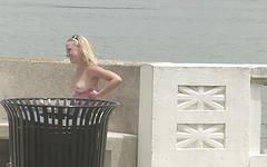 Blonde takes you on tour of the party venue and what's beneath her panties - movie 3 - 7