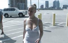 Blonde shows off her big boobs after strip tease - movie 4 - 2