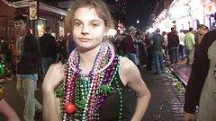 Beads and boobs all along Bourbon Street bash - movie 3 - 4