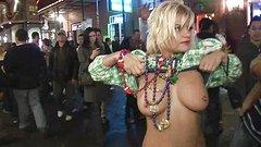 Beads and boobs all along Bourbon Street bash - movie 3 - 7