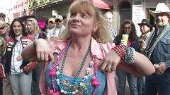 Grannies and MILFs show off their tatas at Mardi Gras - movie 5 - 2