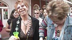 Grannies and MILFs show off their tatas at Mardi Gras - movie 5 - 3