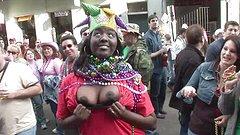 Grannies and MILFs show off their tatas at Mardi Gras - movie 5 - 7