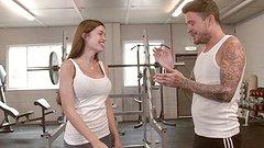 April Blue Takes Her Trainor's Dick at the Gym - movie 3 - 2