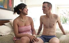 Laurie Vargas is a hot Latina taking advantage of a lucky white guy - movie 2 - 2