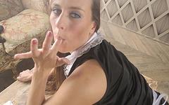 Mia Melone is a Cum Eater in a French Maid Costume - movie 3 - 7