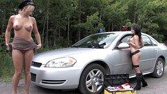 Lesbians play with toys on cop car - movie 6 - 7