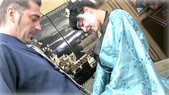 Lovely Evil dressed like a Geisha gets fucked by a white monster cock - movie 2 - 2