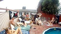 Poolside orgy pussy shot and lesbian action - movie 1 - 6