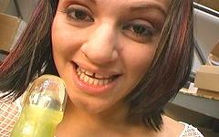 Gaping her own hole with big toys is brunette Naudia Nyce's favorite hobby - movie 1 - 3