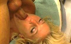 Karenza gets a little toothy during a blowjob then takes it on her belly - movie 4 - 4