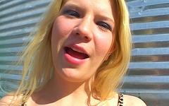 Watch Now - Nikki sticks out her tongue for some cum after a hardcore screwing