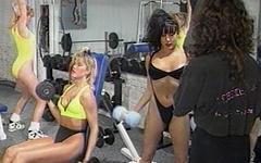 Bianca, Tianna, and Darla Derriere work up a sweat join background