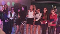 Swinging pornstars cream the club in wild group sex party join background