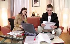 Ava Dalush gets a cum direct deposit during her first tax season - movie 1 - 2