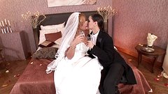 Dorothy Black and Eve Angel roleplay lesbian wedding night strap on fuck - movie 4 - 2