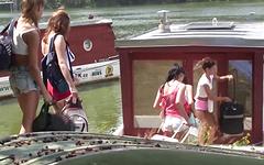 Houseboat turns into girl-on-girl orgy for hot teens on holiday - movie 1 - 3