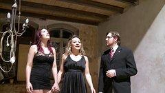 Natalie Hot serves up a FFM threesome at a wedding reception with foot kink - movie 4 - 2