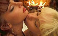 Watch Now - Jenny and claudia have a lesbian play session by the fire