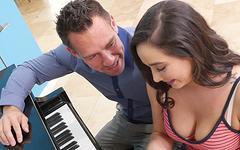 Karlee Grey gives tittyfucking good time to her piano instructor join background