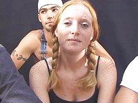 slutty red head gets pounded by bisexual frat guys at an orgy - movie 5 - 2