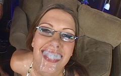 Alicia Alighatti wears lingerie and glasses for a messy deepthroat blowjob - movie 15 - 7