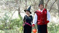 Gina Snake in bizarre Halloween role play threesome - movie 3 - 2