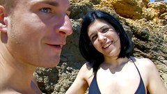 Susi Xsmal has a threesome beachside and gets a face full of cum - movie 3 - 2