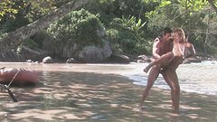 Sabrina Ferrari has her bronze Brazilian body banged by the shore - movie 1 - 5