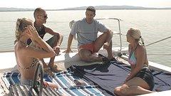 Swingers fuck on a sailboat and swap partners under the summer sun - movie 2 - 2