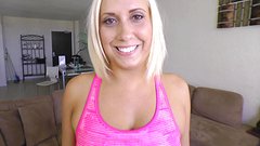 Becky Cruz shows off her fat ass and pussy lips before her trainer nails it - movie 1 - 2