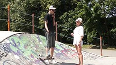 MILF Jennie hangs out at the skate park to catch that horny college cock - movie 3 - 2