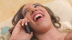 Kelly Divine rides his BBC then catches his cum on her pierced tongue - movie 2 - 2