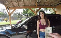 Gabriela Lopez gets a free repair after fucking the mechanic join background