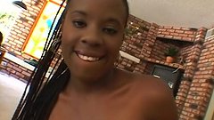 Black slut with braids rides reverse cowgirl on big white dick - movie 8 - 5