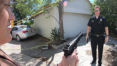 Kenzie Madison witnesses a cop altercation and makes the cop fuck her 