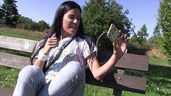 Nicole Love phones up a booty call to fuck her horny pussy in the park - movie 2 - 2