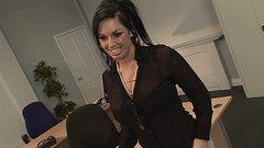 Kerry Louise bends over the bosses desk and takes it from behind - movie 1 - 2