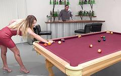 Watch Now - Gabbie carter is a pool shark that is looking for some dick 