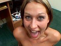 Sexy and horny teen Astrid swallows the cum while being filmed POV style - movie 17 - 7