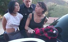 Gina Valentina & Honey Gold double team a cop cock - movie 1 - 3