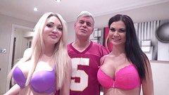 Les filles anglaises Jasmine Jae et Tamara Grace se font pomper la bite américaine. - movie 1 - 2