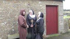 Kinky naughty nuns Trisha and Claire Knight share a cock during a threesome - movie 5 - 2