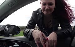 Street whore Nina gives a roadside blowie - movie 3 - 2